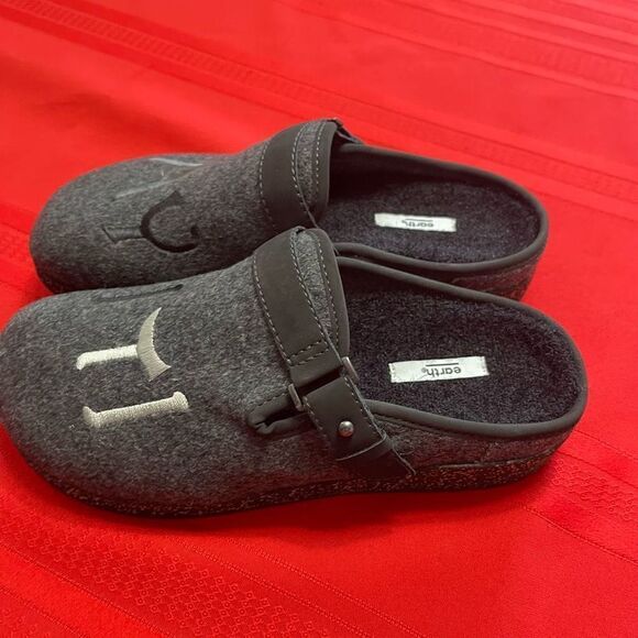 Earth Mule Womens 8M Black Grey Wool Felt Dream Renmen Ayiti Slip On Shoe - Picture 6 of 12